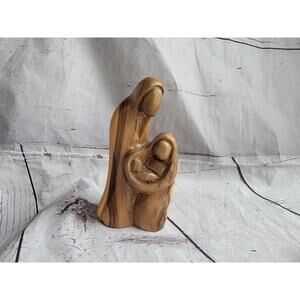 Holy Family Olive Wood Joseph Mary Baby Jesus 5in Hand Carved Religious Figurine